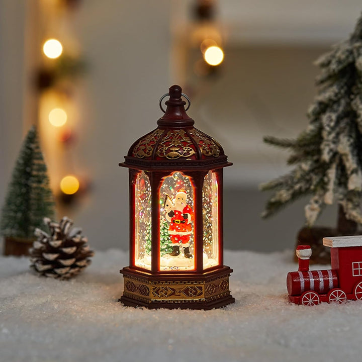 Fall Schneekugel,Schneekugeln Weihnachtsdekoration | Festliche Beleuchtete Deko Für Schreibtisch Par