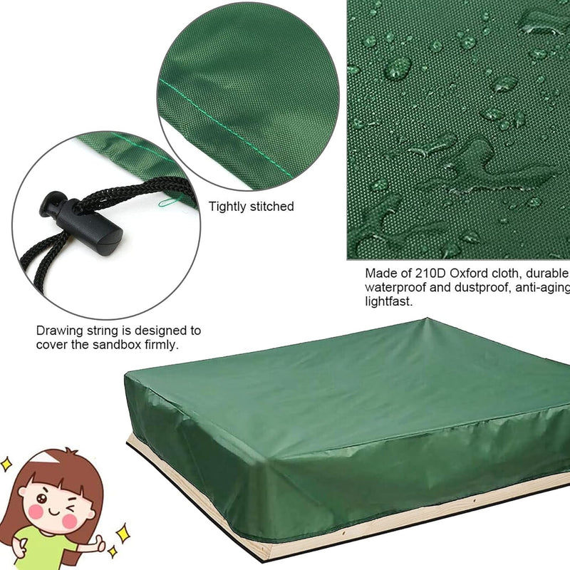 200 * 200 * 20cm Wasserdicht Sandkasten Abdeckung, Sandkastenabdeckung Plane,Spielzeug Sandkasten Ab