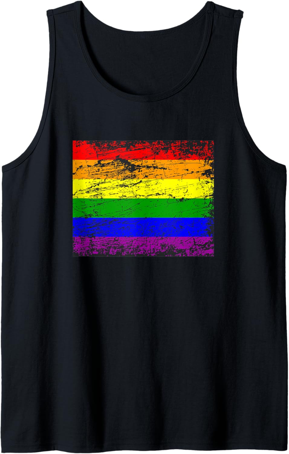 Gay-Flagge – Distressed LGBTQI Rainbow Pride Bekleidung Tank Top