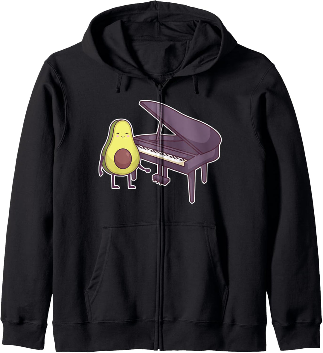Pianist Klavierspieler Tier Flügel Piano I Avocado Kapuzenjacke
