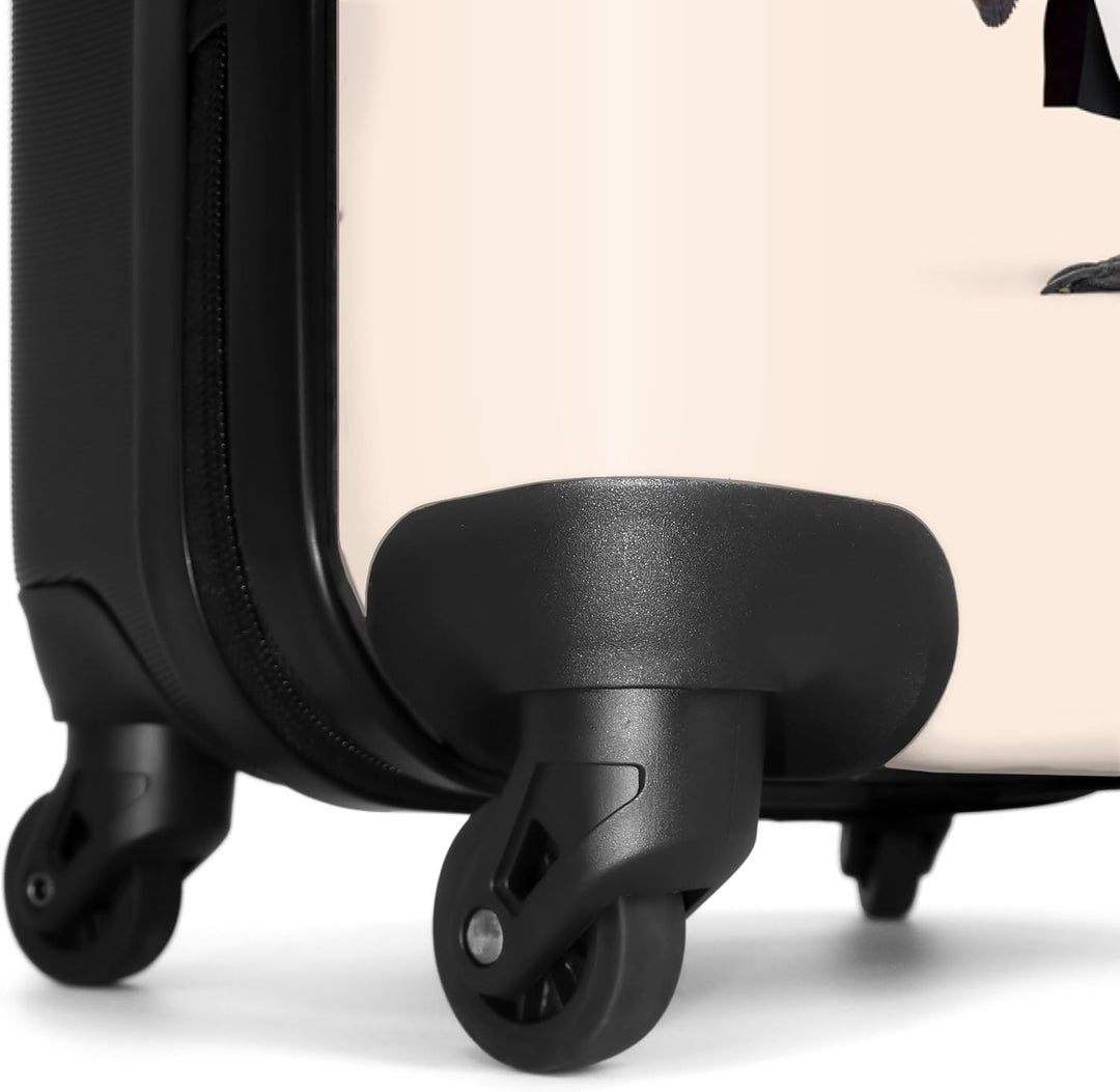 NoBoringSuitcases.com® Koffer Handgepäck Trolley Rollkoffer Kleine Reisekoffer mit 4 Rollen - Pingui