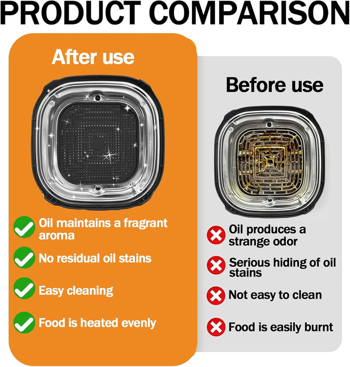 Airfryer Zubehör für Ninja CRISPi 2 Stück Silikonform+ Spritzschutz + Silikonmatten + Heissluftfritt