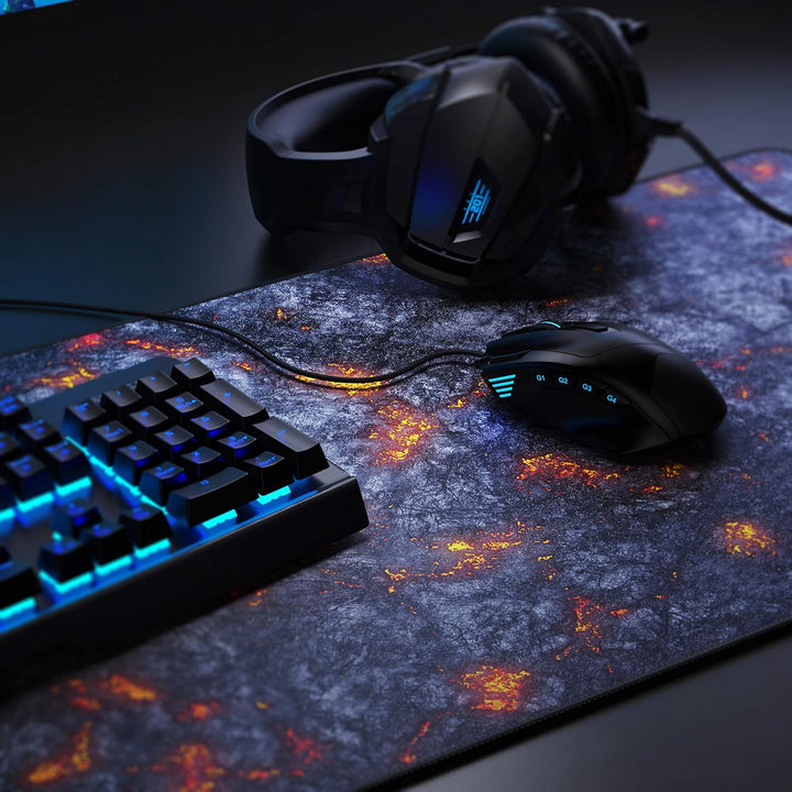 CSL-Computer TITANWOLF Übergrösse Mauspad Gaming Titanwolf 1200x400mm, XXXL Mousepad gross mit Motiv