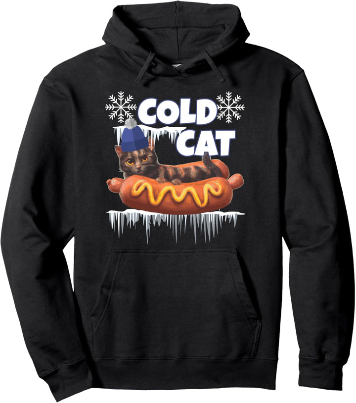 Winterkalte Katze Pullover Hoodie