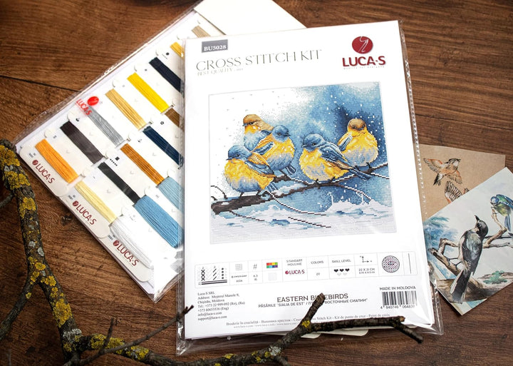 Luca-S BU5028 Kreuzstich-Set "Eastern Bluebirds"