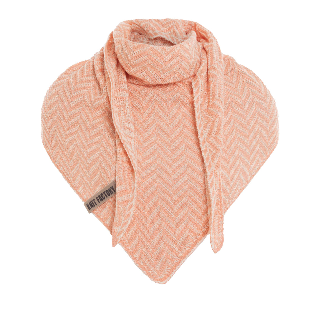 KNIT FACTORY - Dreiecksschal Vera - Damen Strickschal mit Wolle - Umschlagtuch für den Herbst und Wi