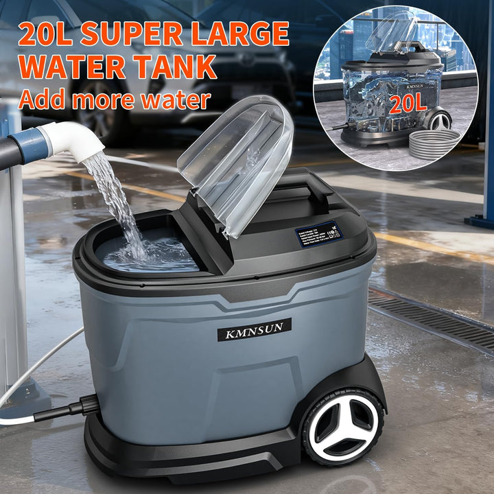 Akku hochdruckreiniger, 20 L hochdruckreiniger mit wassertank, debiet: 4 L/min, max. 60 bar, nachhal