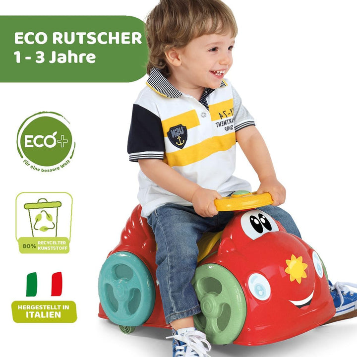 Chicco Rutscher All Around Eco+ Rot, Geeignet für 1-3 Jahre (bis 20 kg), Made in Italy, 75% Recycelt