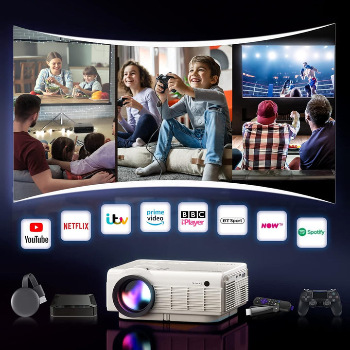 Beamer, YEZMEK Native 1080P 15000 Lumen Full HD 5G WiFi Bluetooth Beamer, Mini LED Beamer 4K Unterst