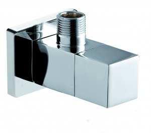 Design Eckventil quadratisch quadro eckig Messing verchromt von Ferro
