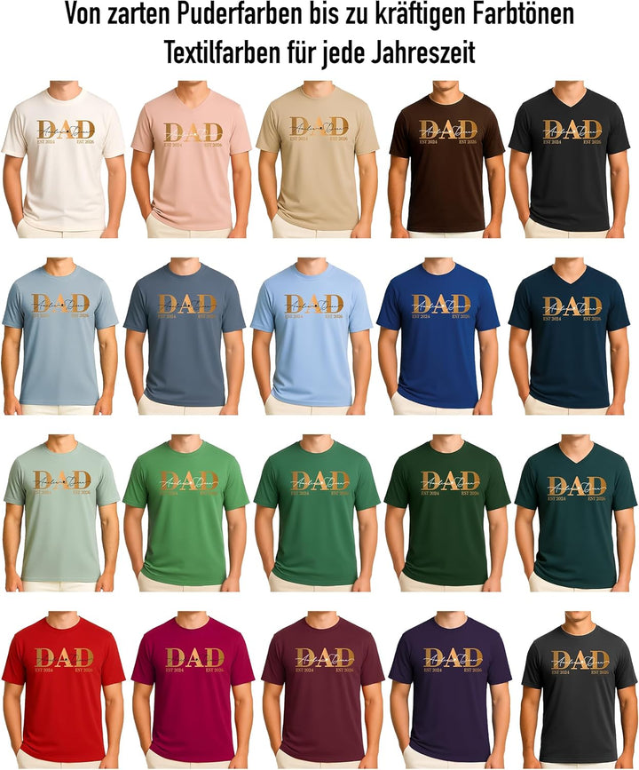 MAMAHUHU Personalisierte Bio T-Shirts Pullover für Familien Mama Papa Kinder Oma Opa, handbedruckt m