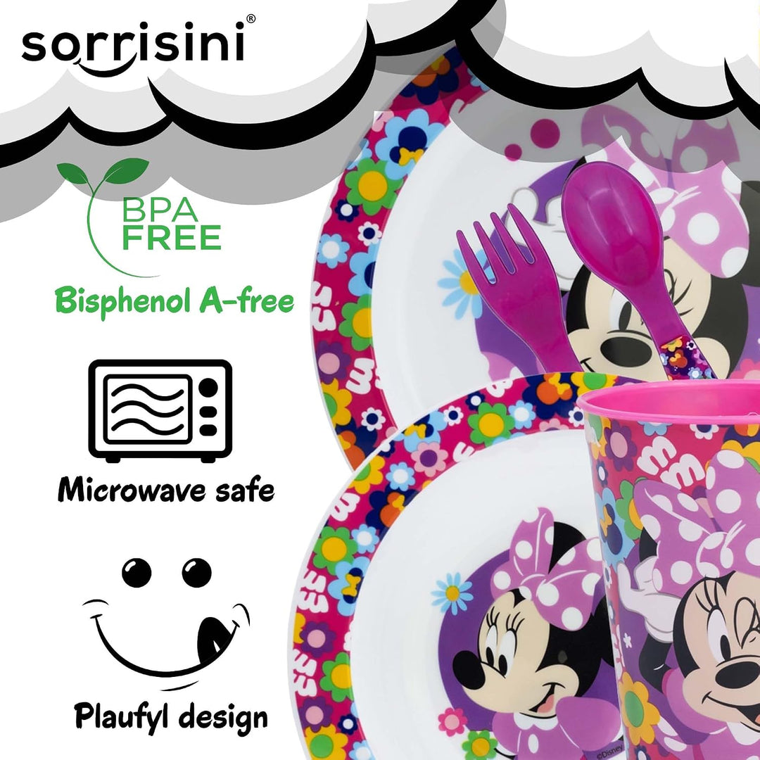 Sorrisini Kindergeschirr set, Wiederverwendbares Babygeschirr Set, Kinder Essgeschirr, Microwaveable
