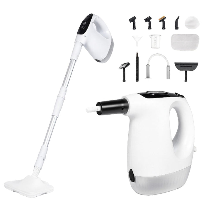 Dampfreiniger Handgerät 1200W, 2-in-1 Dampfreiniger mit Dampf Mop Funktion für Zuhause, 500ML Tank,