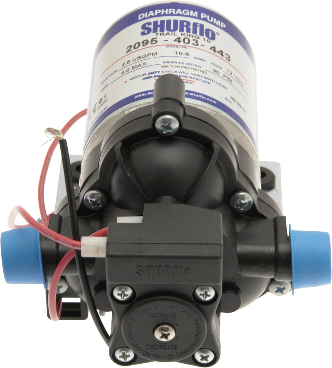 Shurflo Trail King 10 Wasserpumpe, Silber, 12V, 30 PSI & Steckfilter Bundle mit Steckfilter, Bundle
