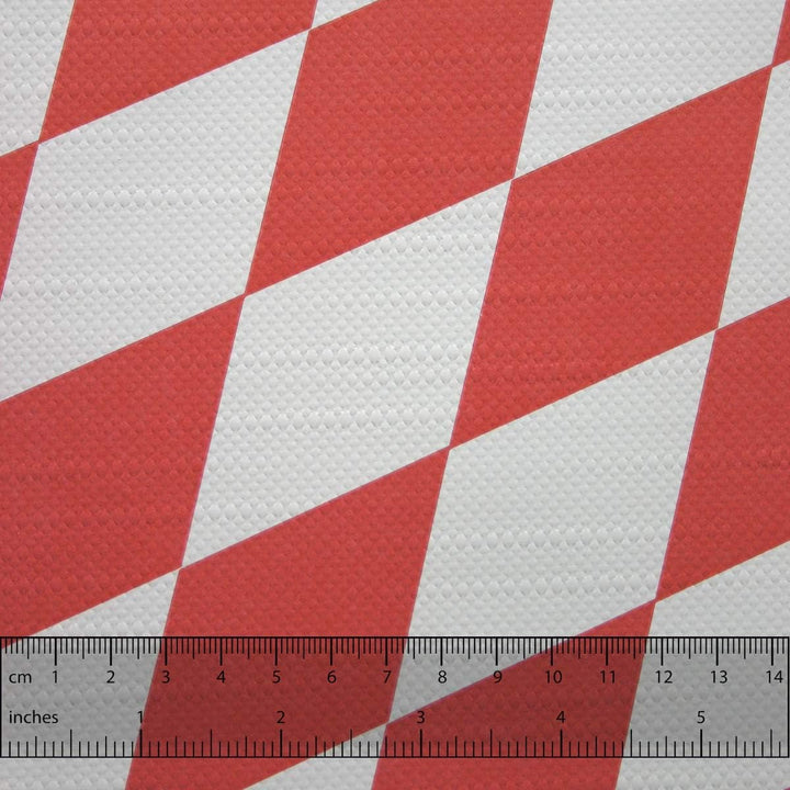 JUNOPAX 50m x 0,75m Papiertischdecke Raute rot-weiss 50 m x 0,75 m Fränkische Raute Rot-weiss, 50 m