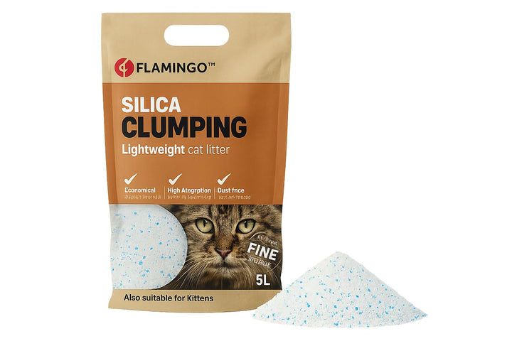 Flamingo Katzenstreu – neutraler Duft – Kohlegranulat – 5 l für 6 Wochen – Herkunft aus Kanada – neu
