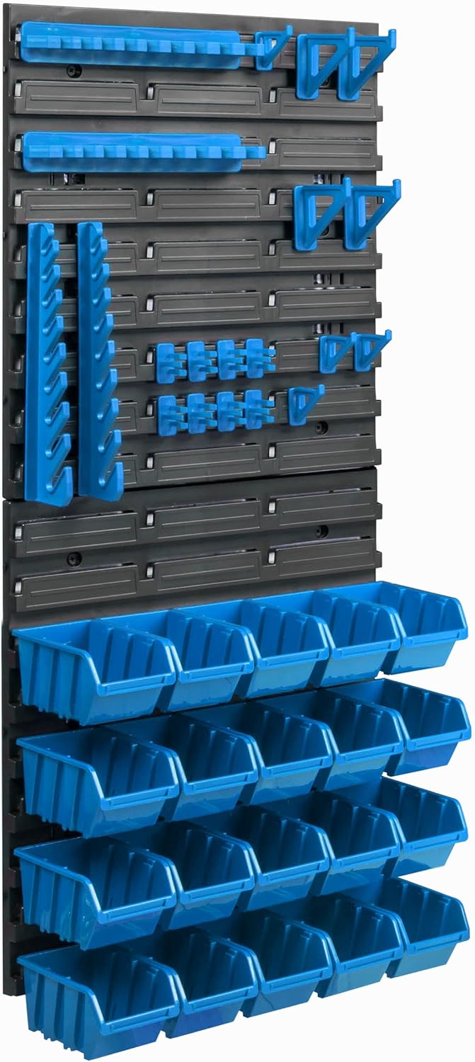 botle 20 Stapelboxen Wandregal Kunststoff 39 x 78 cm Werkzeughalter Werkstatt Garage Lagersystem Sic