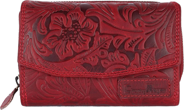 Chunkyrayan Echtleder Damen Geldbörse Hochwertig Vintage RFID Schutz inklusive Leder Schlüsselanhäng