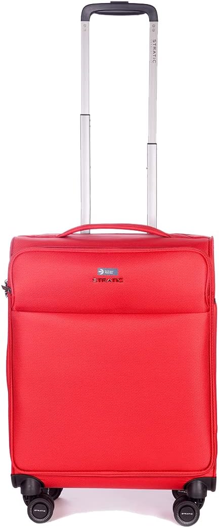 Stratic Light + Koffer Weichschale Reisekoffer Trolley Rollkoffer Handgepäck, TSA Kofferschloss, 4 R