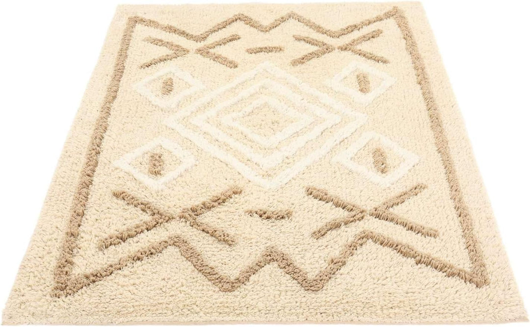 RugVista Badematte Atlantis, 90 x 60 cm, Rechteckig, Mittelflor, Moderner Badteppich, Maschinenwasch
