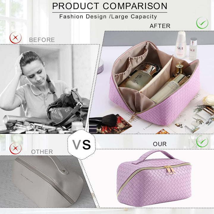 Reise Kosmetiktasche Damen mit Grossem,Tragbare Reise Make Up Tasche,Wasserdichter Schminktasche kul