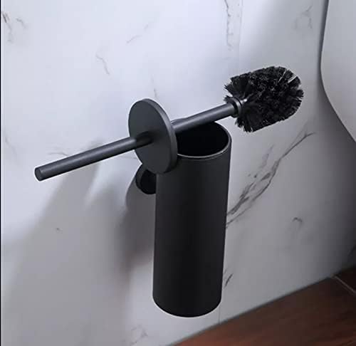 EXLECO Edelstahl Toilettenbürste WC Bürste mit Ersatzbürste Wasserauffangbehälter Klobürste und Behä