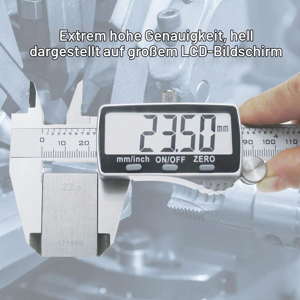 Digitaler Messschieber Schieblehre,Vodlbov 150mm/6 Zoll Hochpräzise Edelstahl schiebelehren digital