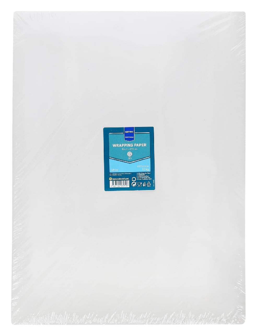 METRO Professional 10 kg Einschlagpapiere, Cellulose 50 cm x 37,5 cm Weiss 1/4 Bogen