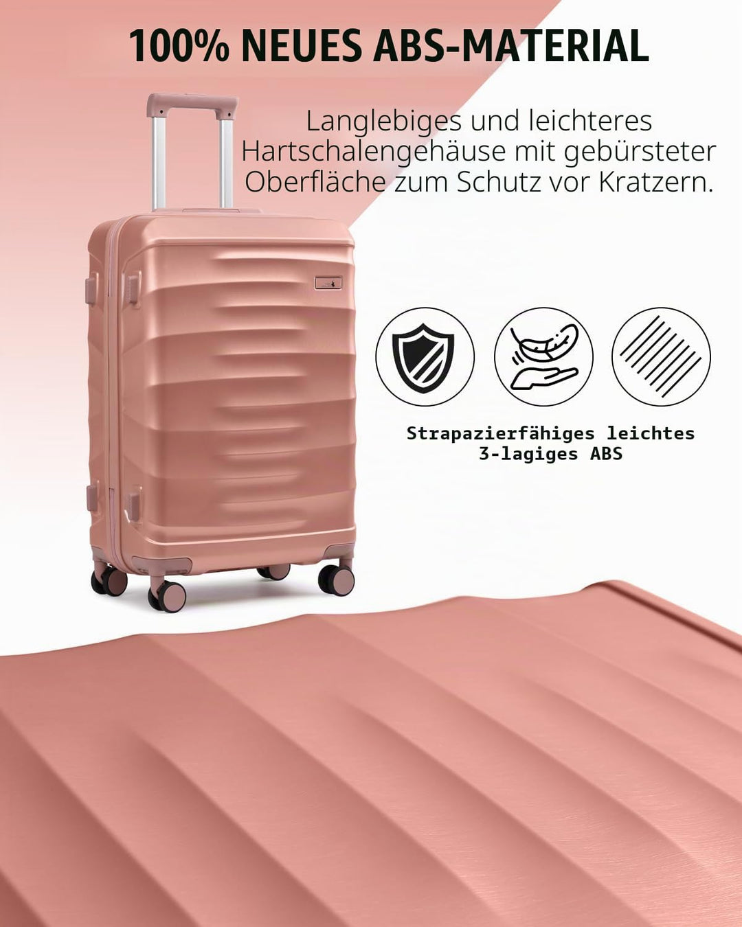 Sea choice Reisekoffer Set 5 Teilig ABS Hartschale Trolley Kofferset Gepäckset Grosse Kapazität Hand