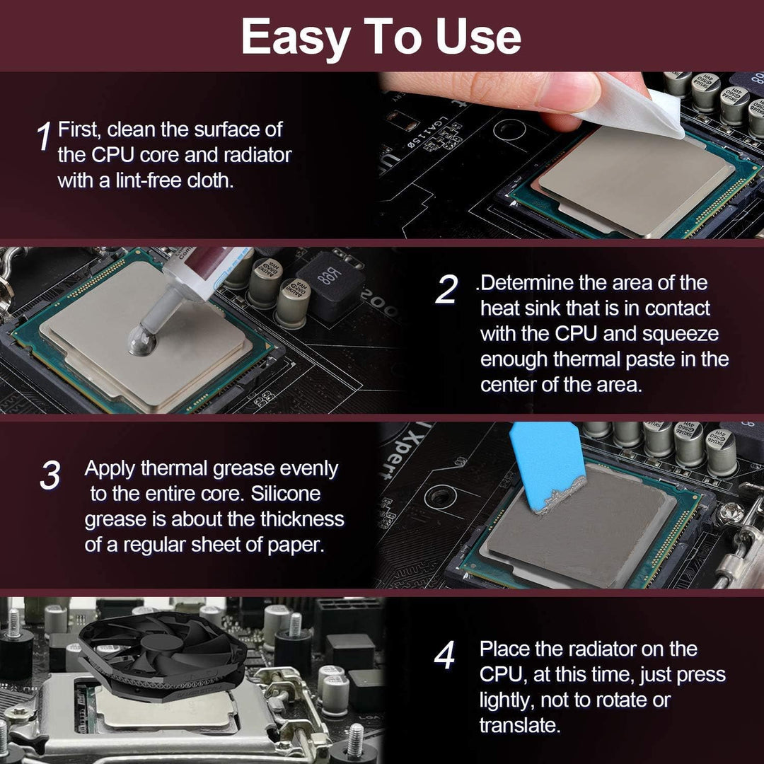 HY-510(100Gramm)> 1.9 W/m.K-CPU Wärmeleitpaste PC kühlpaste Leitpaste Thermal Paste für CPU GPU PC.,