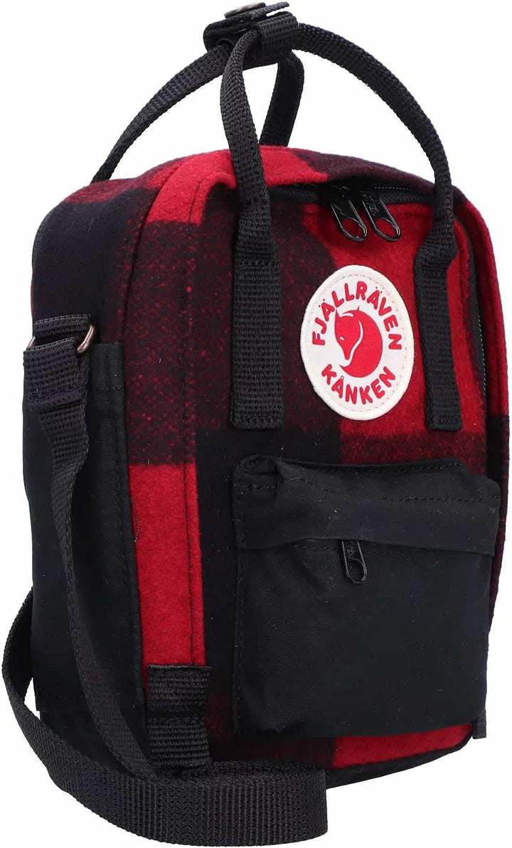 Fjällräven Unisex Kånken Re-Wool Sling Schultertasche Einheitsgrösse Red-black (23329-320-550), Einh