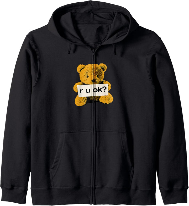 Offizieller Yungblud Teddy "r u ok?" schwarz Kapuzenjacke