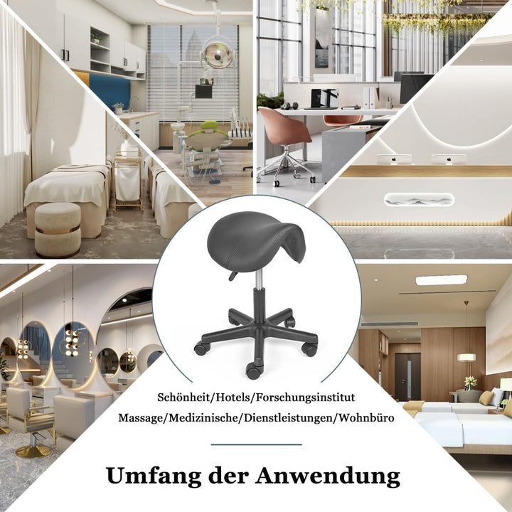 Mingone Sattelhocker Drehhocker Sattelstuhl Höhenverstellbar Bürohocker Ergonomischer Praxishocker m