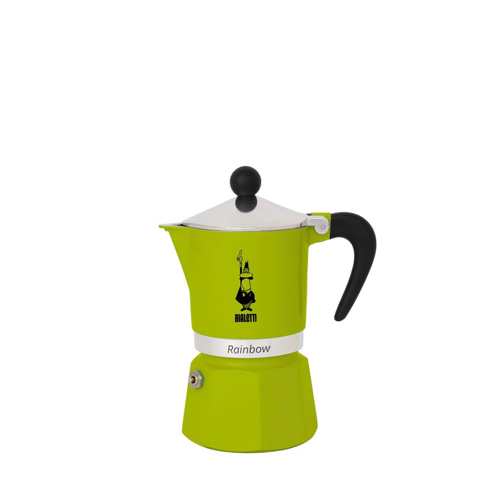 Bialetti 4973 Rainbow Caffettiera Colorata, Alluminio, Verde, 6 Tazze, Grün Grün 6 Tassen