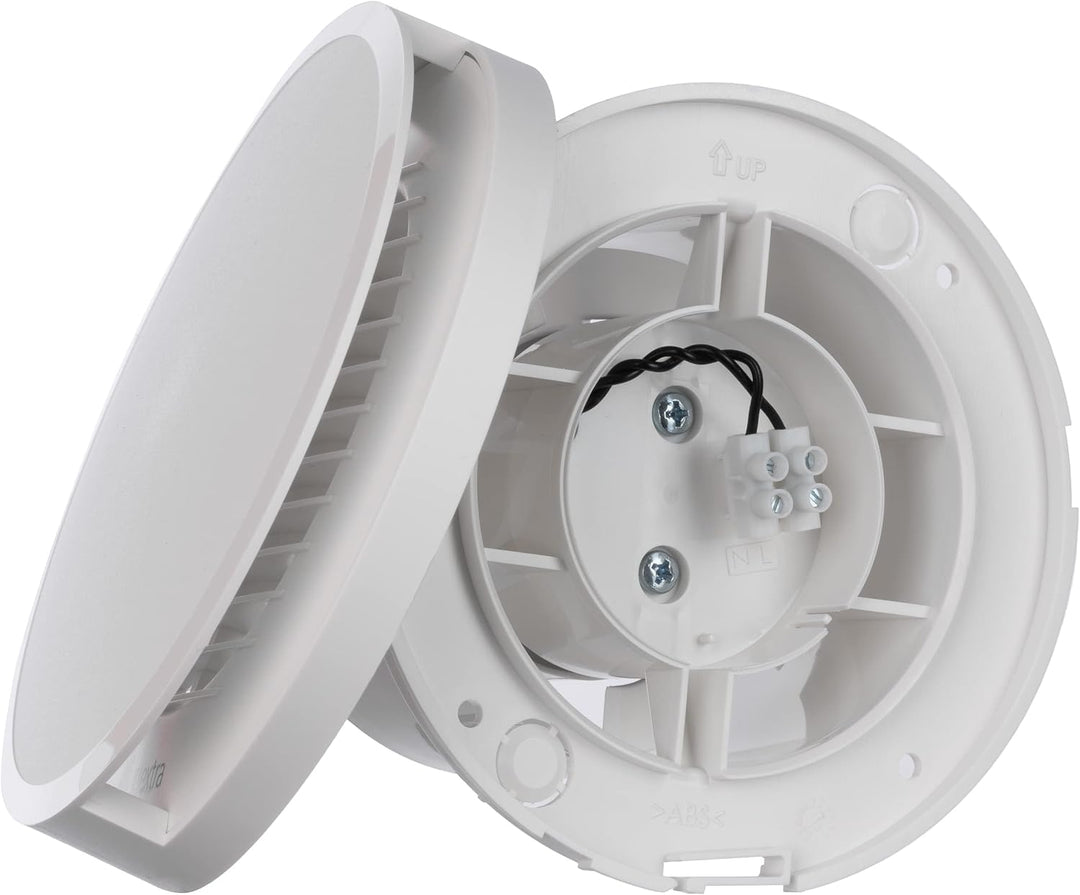 Ø 100mm Weiss Badlüfter - Ventilator mit Kugellager - Lüfter für Effiziente Belüftung im Bad Kuche W