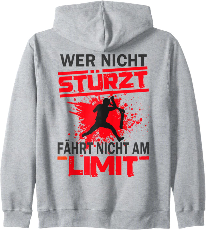 Stunt Scooter Roller Wer Nicht Stürzt Fährt Nicht Am Limit Kapuzenjacke