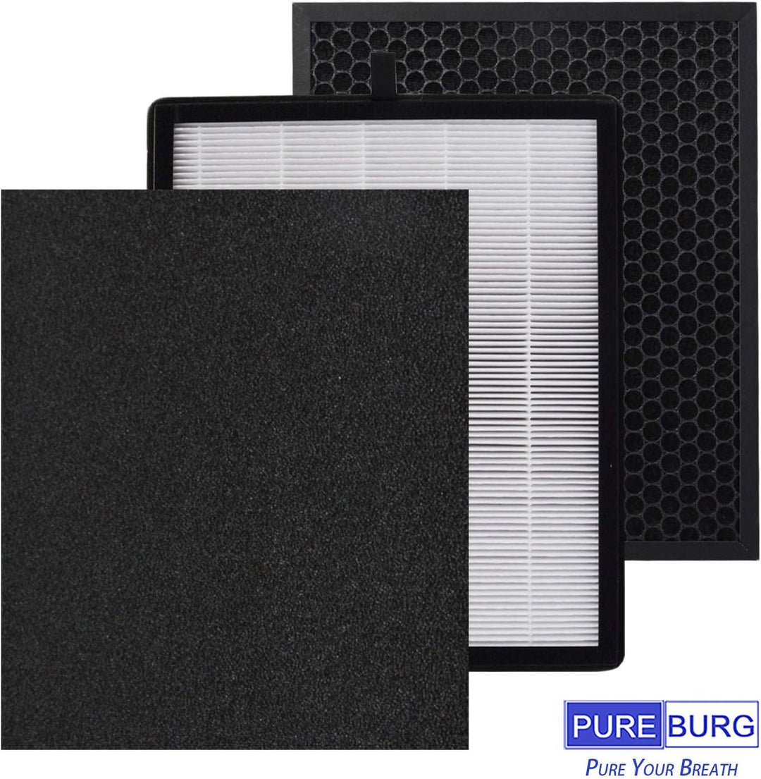 PUREBURG Ersatz-Filter-Set kompatibel mit Zigma Aerio-300 & Medion MD 10444 UND MD 10378 Luftreinige