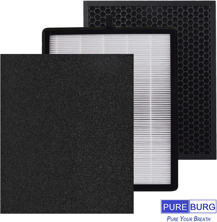 PUREBURG Ersatz-Filter-Set kompatibel mit Zigma Aerio-300 & Medion MD 10444 UND MD 10378 Luftreinige