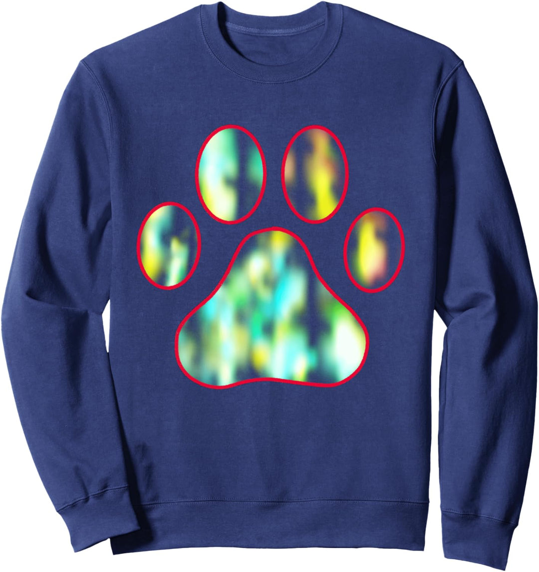 Nettes Hundekatzen-Pfotenabdruck-Design Sweatshirt