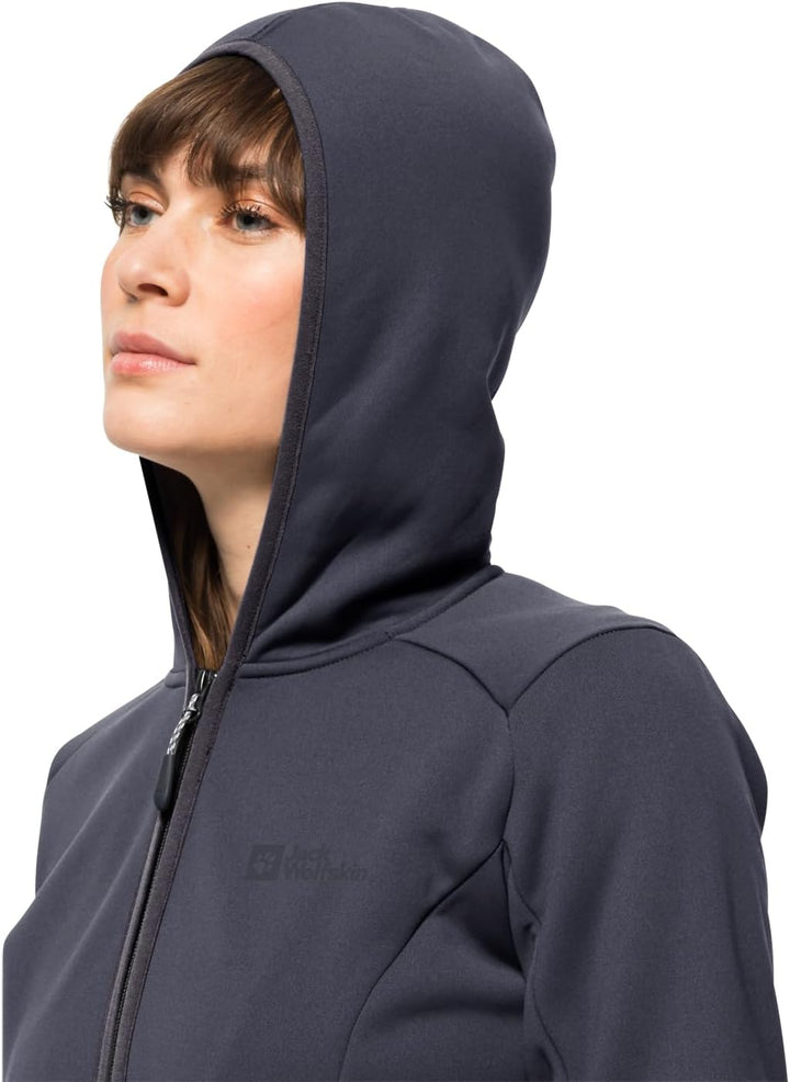 Jack Wolfskin Damen Baiselberg Hooded Fz W Fleecejacke S dolphin, S dolphin