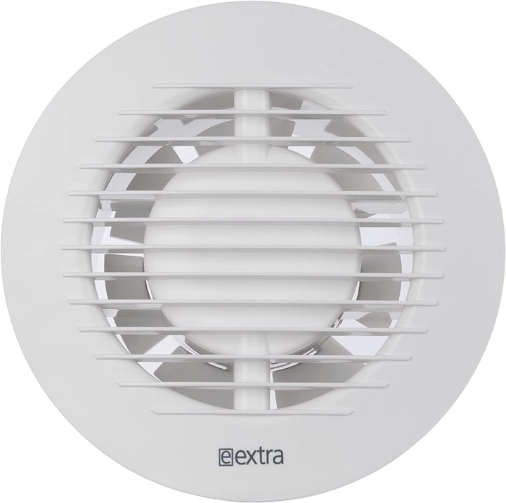 Ø 100mm Weiss Badlüfter mit Timer und Feuchtesensor - Ventilator mit Kugellager - Lüfter für Effizie