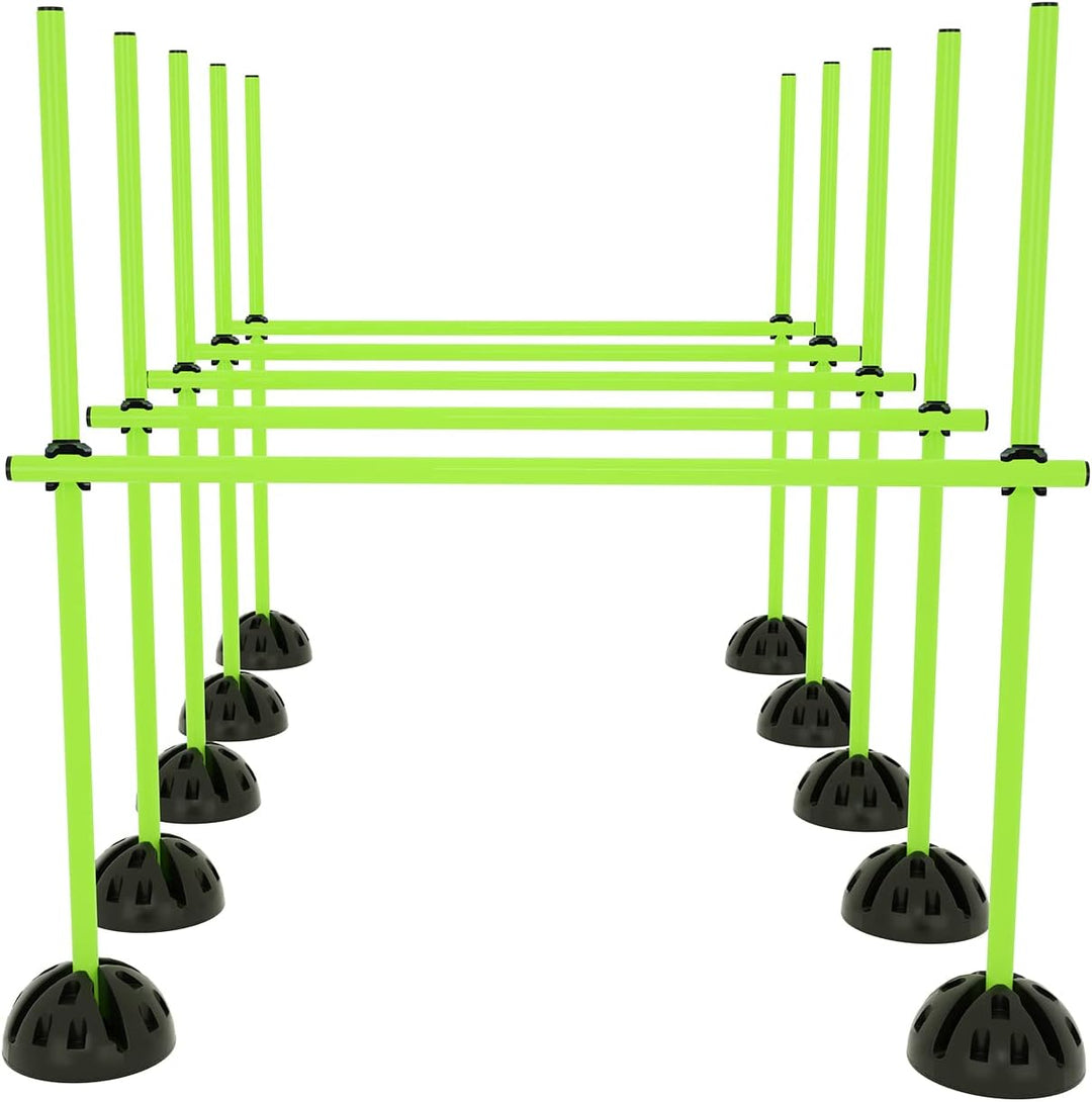 Sprungstangen-Set Agility Hürdenset Trainingsstangen für Sprungkraft, Dribbling und Beweglichkeit Id