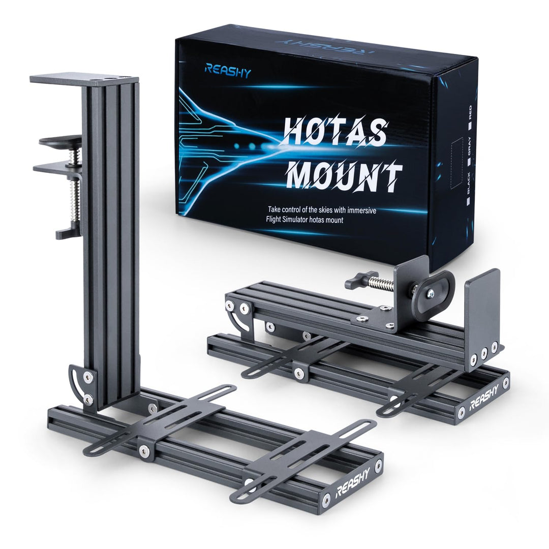 Reashy Hotas-Halterung, Joystick-Halterung, Aluminium-Flight-Stick-Schreibtischhalterung für Logitec