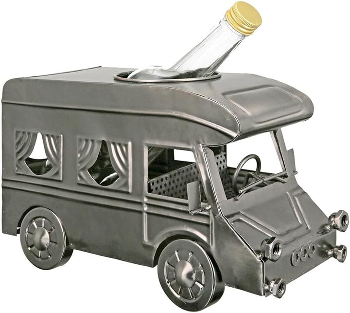 GILDE Flaschenhalter Camping - Flaschenständer Wohnmobil aus Metall vernickelt - Breite 30,5 cm - Fa