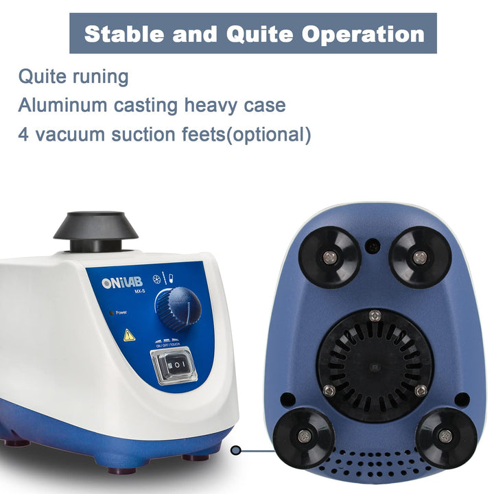 ONiLAB Lab Vortex Mixer mit Touch Start und kontinuierlichen Modi, Labor Vortexer für Rohre, Nagella