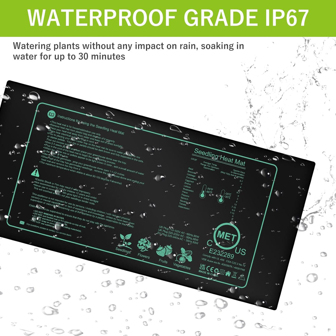 Heizmatte Pflanzen Mit Thermostat, Heizmatte Mit Thermostat, Digitales Heizmatte Gewächshaus, Zimmer