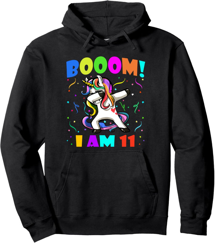 Booom! I Am 11 Jungen Mädchen 11. Geburtstag Pullover Hoodie