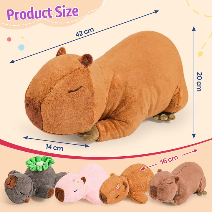 shownicer Plüschtier Capybara Kuscheltier 5 Stück Stofftier Kawaii Capybara Plüsch Kissen Spielzeug