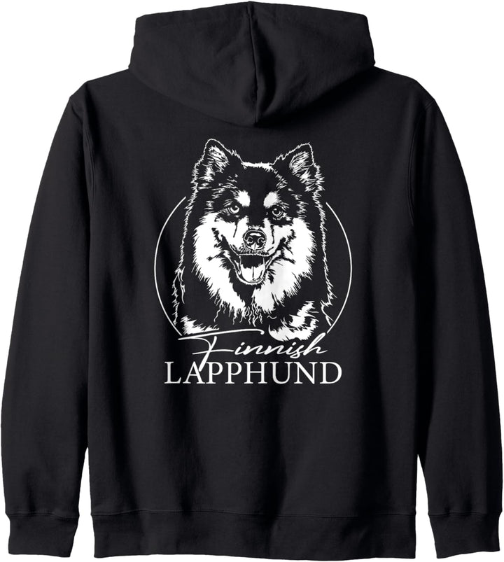 Finnischer Lapphund Hund Hunde Portrait Hundeportrait Hunde Kapuzenjacke