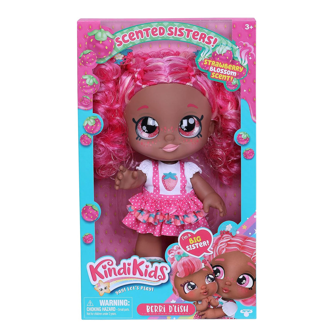 Kindi Kids Berri D'Lish Strawberry Blossom Scented Big Sister Official 10 Inch Toddler Doll with Bob